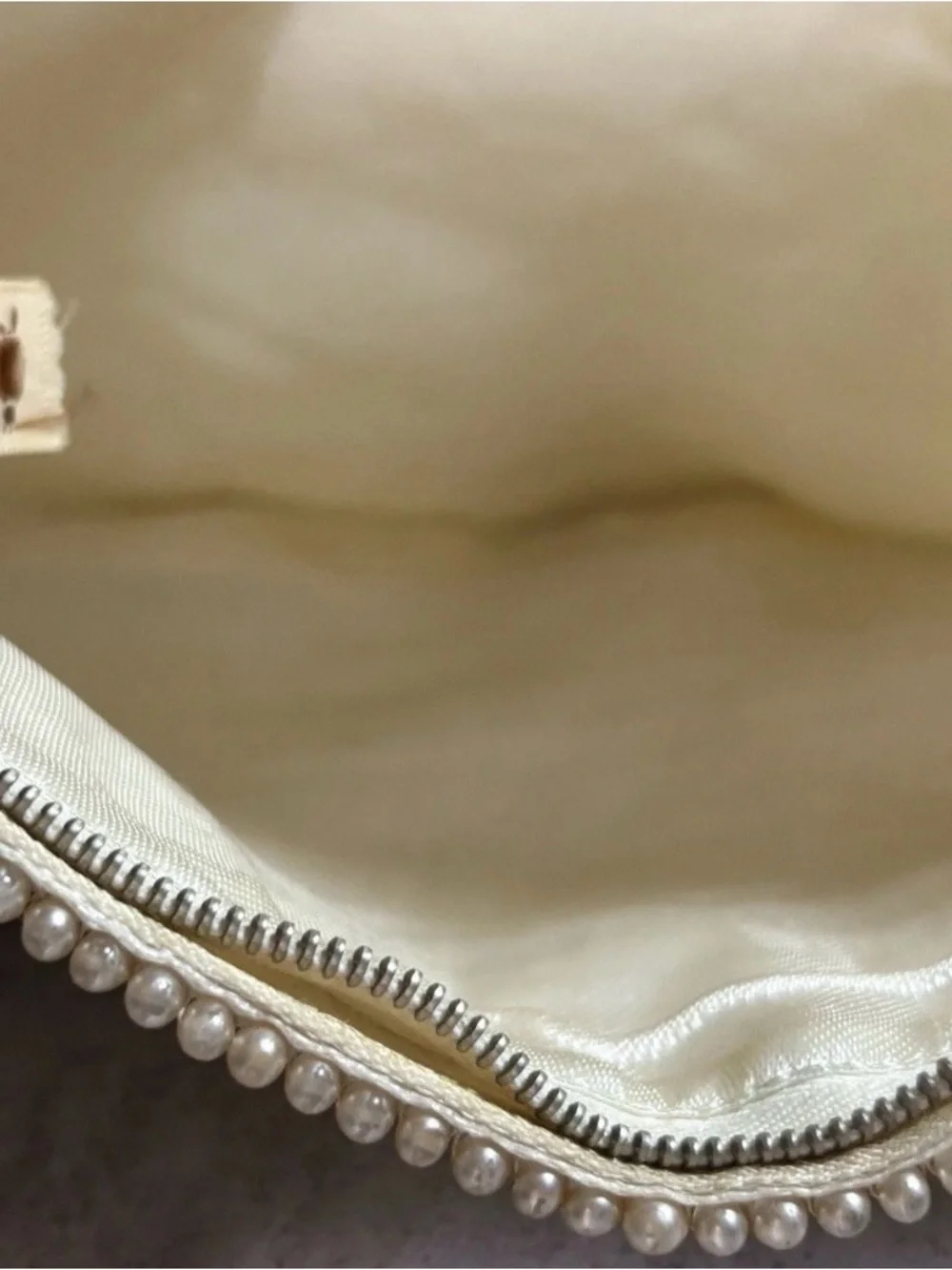 Vintage Pearl Evening Clutch La Regale 1950s Ivory Iridescent Sequin Beaded MCM - Picture 13 of 16